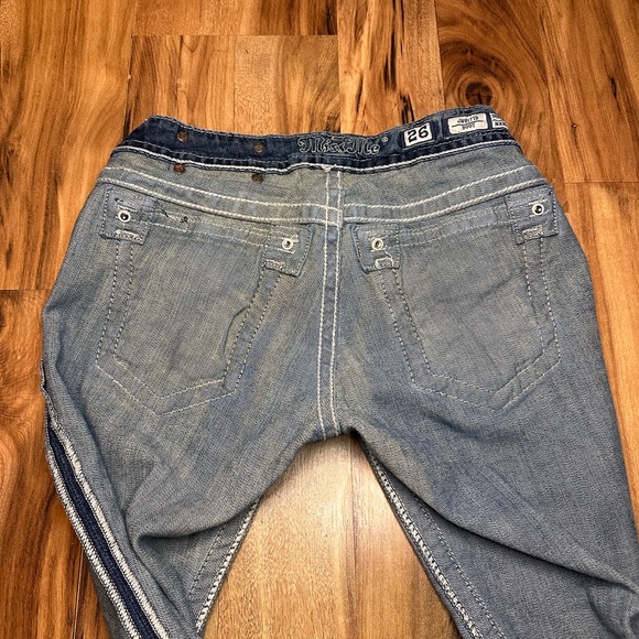 Miss Me Lace Pocket Bootcut Jeans Woman’s Size 26 Y2K  Early 2000s Dark Wash - Picture 7 of 13